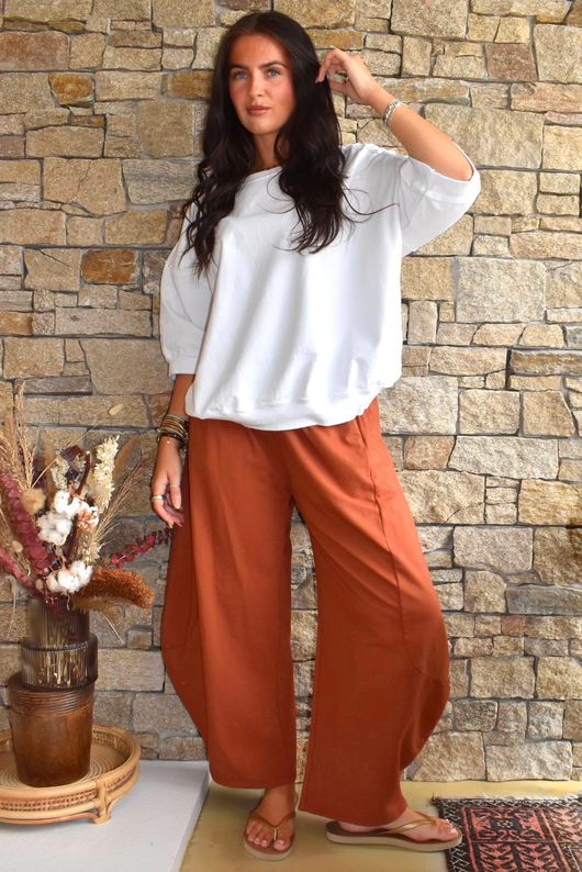 Lagen 7/8 Barrel Pant Rust